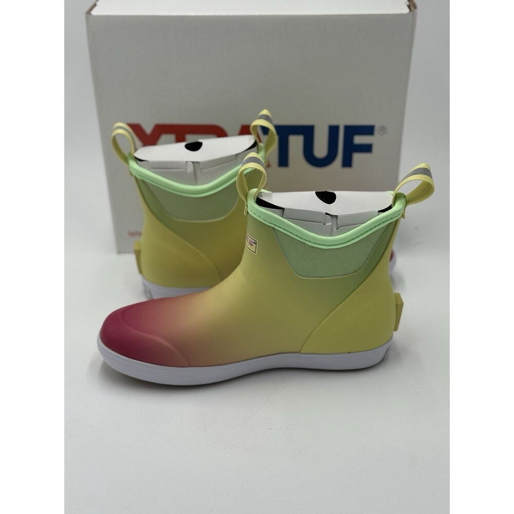 XTRATUF Women's Ankle Deck Boot Yellow Aurora New In Box Size 8 - Picture 5 of 8